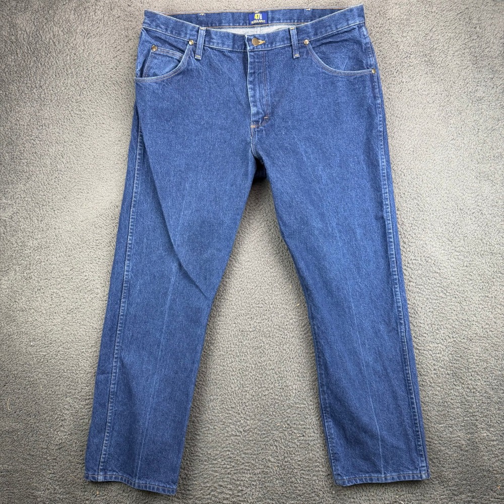 Wrangler 47MWZ Regular Fit Cowboy Cut Jeans Mens 38x30 Blue Denim 47MWZPW